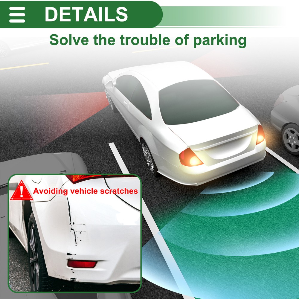 Single Plastic,Metal Reverse Parking Radar System Universal