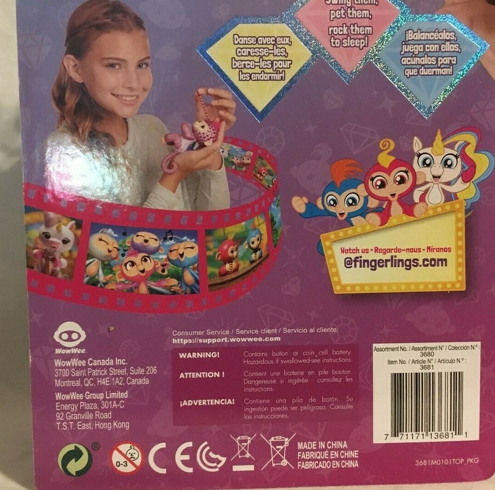 NEW WowWee Fingerlings 2019 GLITZ Bling Interactive Monkey Toy Limited Edition