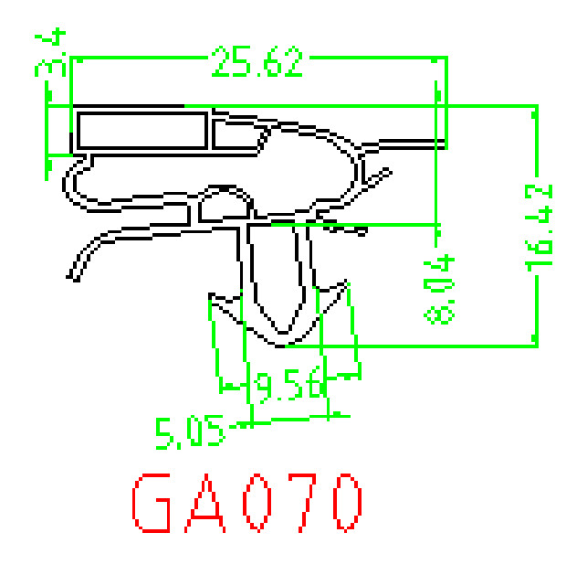 GA070 Refrigerator Door Seal Gaskets - Black