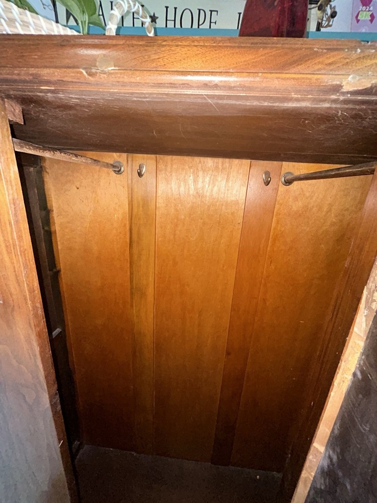 ANTIQUE ARMOIRE MIRROR WARDROBE