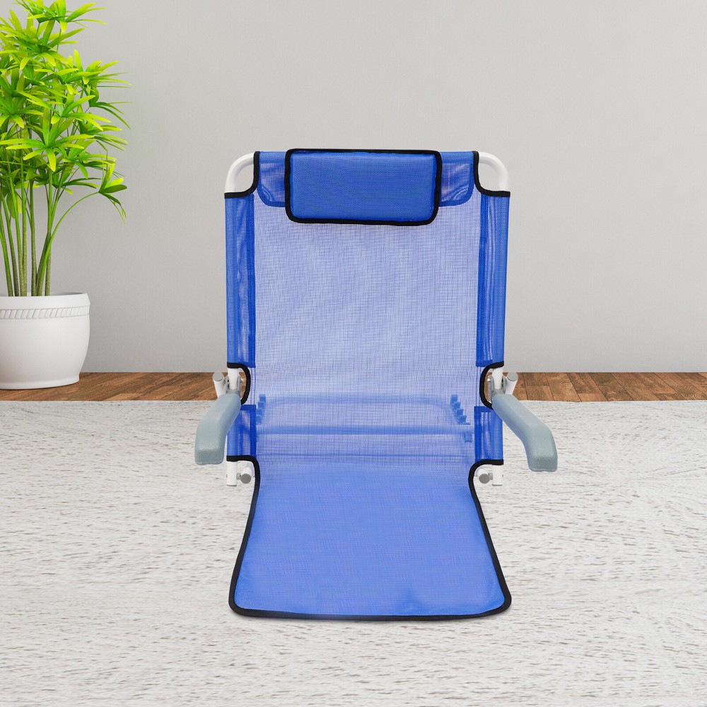 Adjustable Sit-Up Backrest Support with Armrests for Patient Care