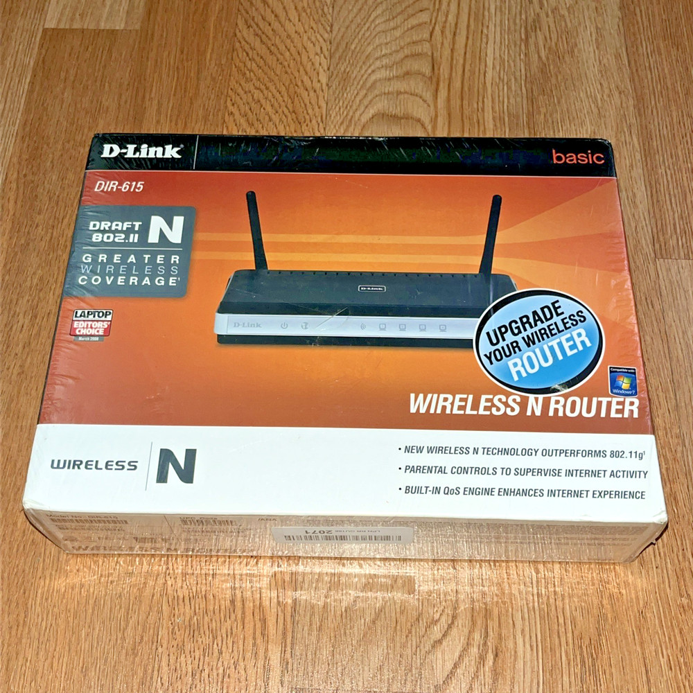 D-LINK BASIC WIRELESS N ROUTER DIR-615 802.11 BRAND NEW SEALED!
