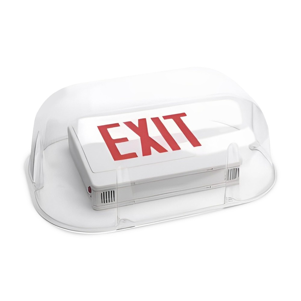 KASTLITE Clear Polycarbonate Emergency Exit Sign Cage - Protective Non Wire Guar