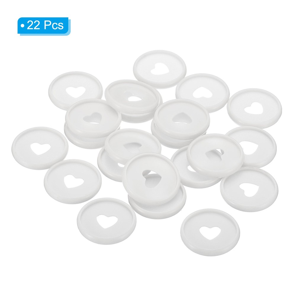 28mm Book Binding Discs 22pcs Discbound Expansion Discs Heart, White