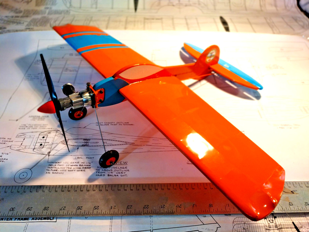 Control Line Model Cox .049 Baby Ringmaster Sterling Almost Ready To Fly
