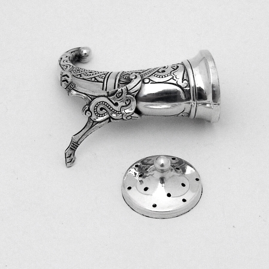 Norwegian Horn Form Shaker Magnus Aase 830 Silver