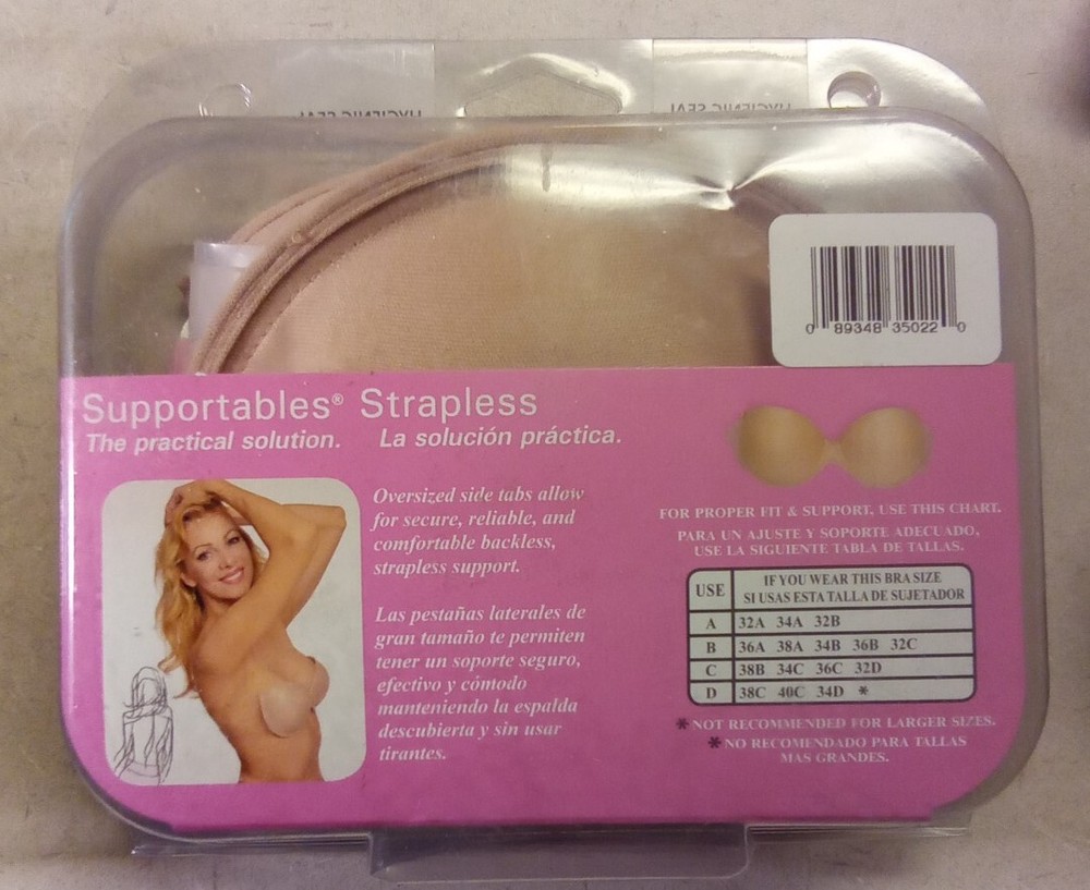 Cleavage Pal Sexy Lace Up & Supportables Strapless Practical. Cup C reusable.