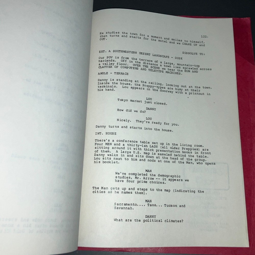 HOOLIGANS ('85) Dean Reisner 9pg Coverage + Donald Stewart Unmade Thriller + COA