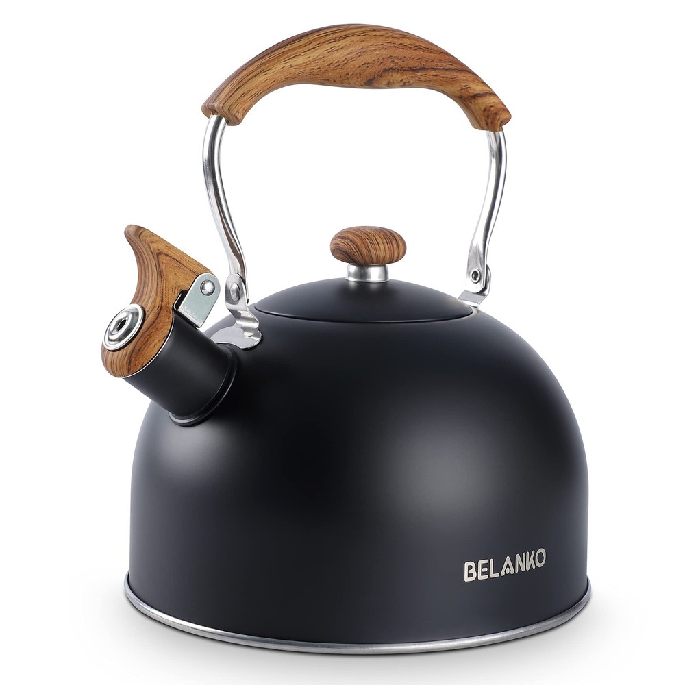 Tea Kettle, BELANKO 85 OZ / 2.5 Liter Whistling Tea Kettle, Tea Pots for Stov...