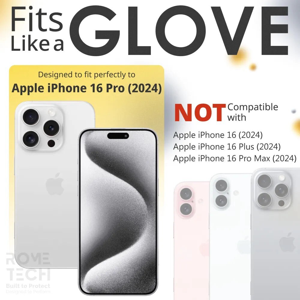 For Apple iPhone 16 Pro 2.5D Tempered Glass Screen Protector (3 Per Pack)