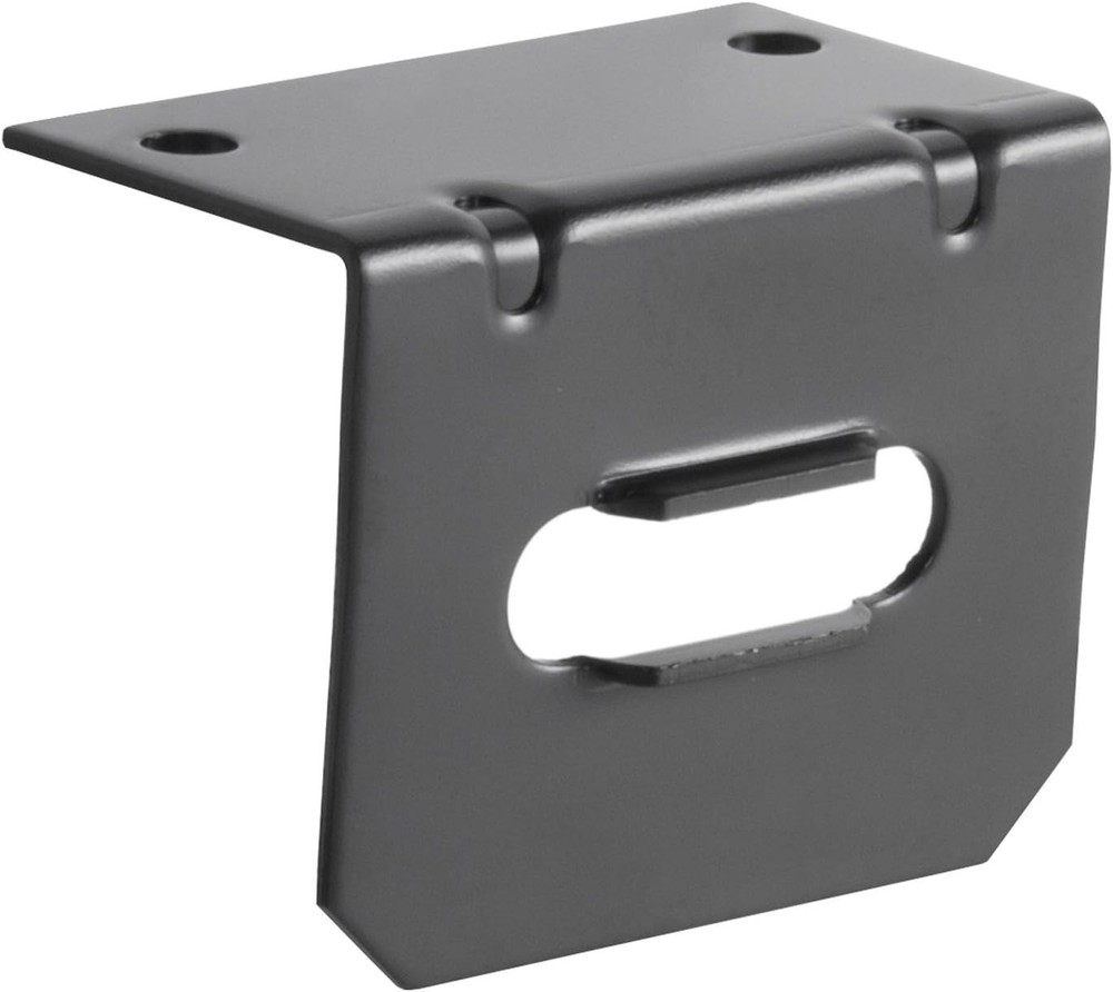 Secure 4-Way Flat Connector Mounting Bracket - Easy Install, Gloss Black Finish