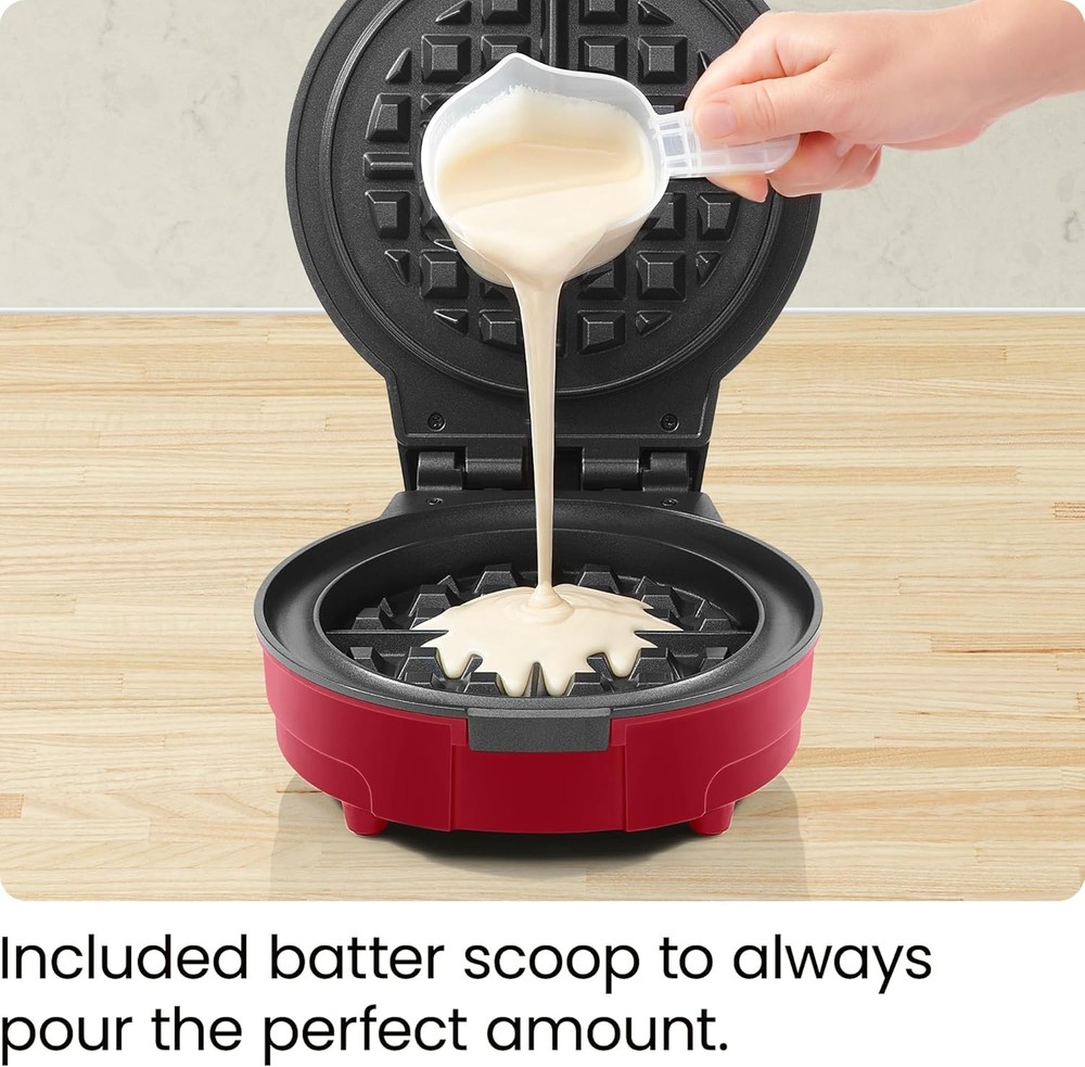 Anti-Overflow Belgian Waffle Maker w/Shade Selector Temperature Control Mess