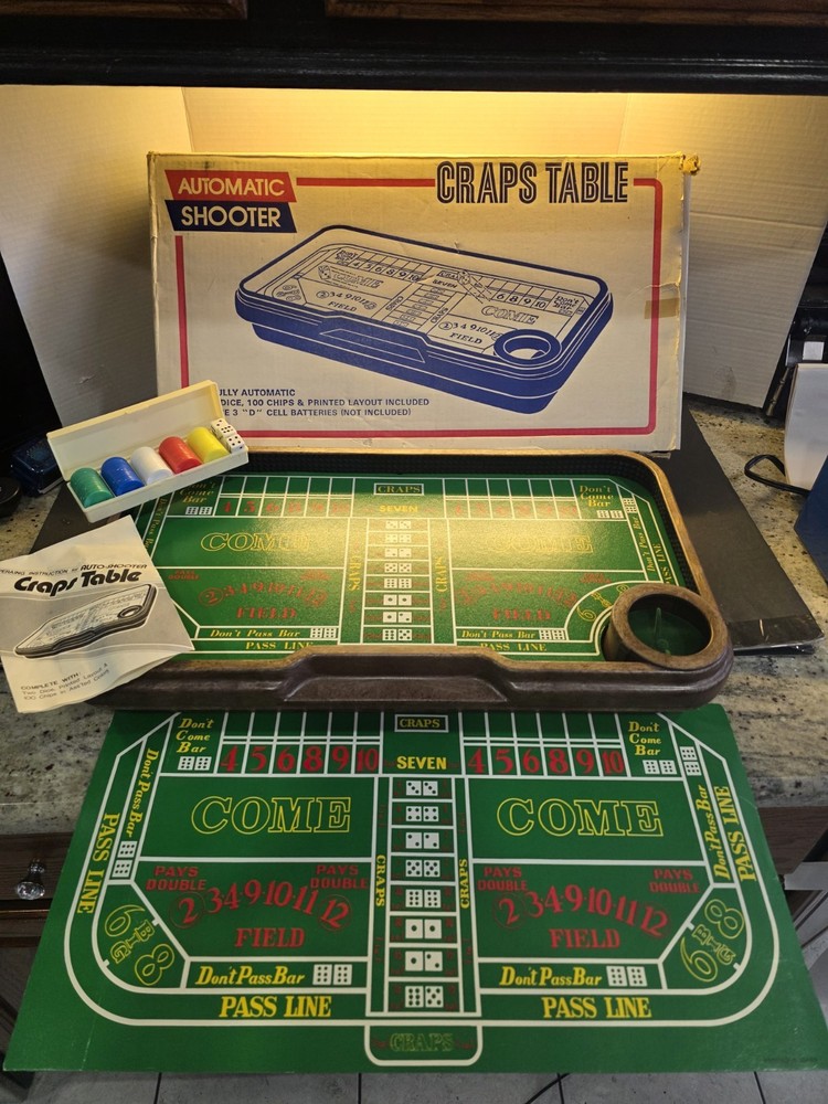 VINTAGE Waco Auto-Shooter Craps Table Automatic Dice Roller Complete