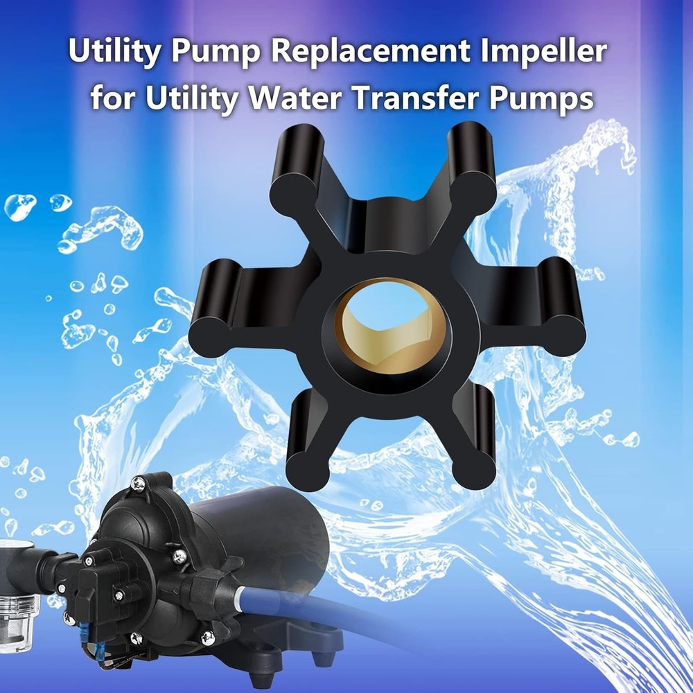 2 Pack Utility Pump Replacement Impeller for Utility Water Transfer Pumps, Water