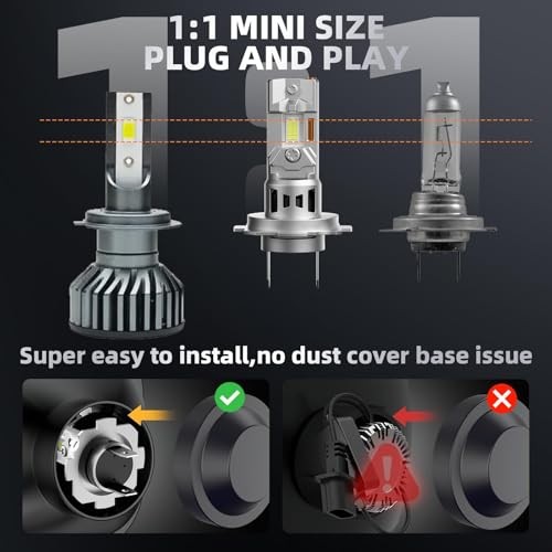 Light Bulbs,Super Bright 6500K Cool White, Direct Replacement for Halogen H7