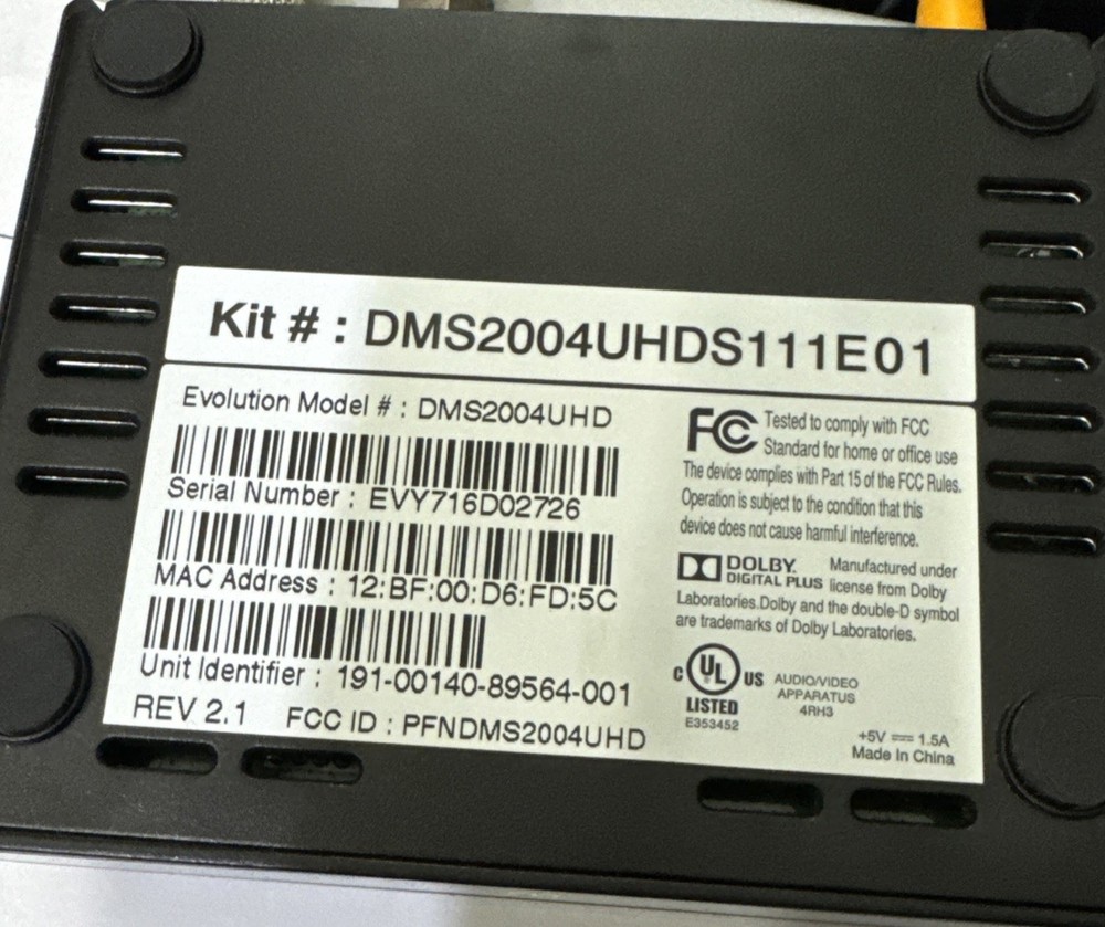 Evolution Model DMS2004UHD With cords And HDMI
