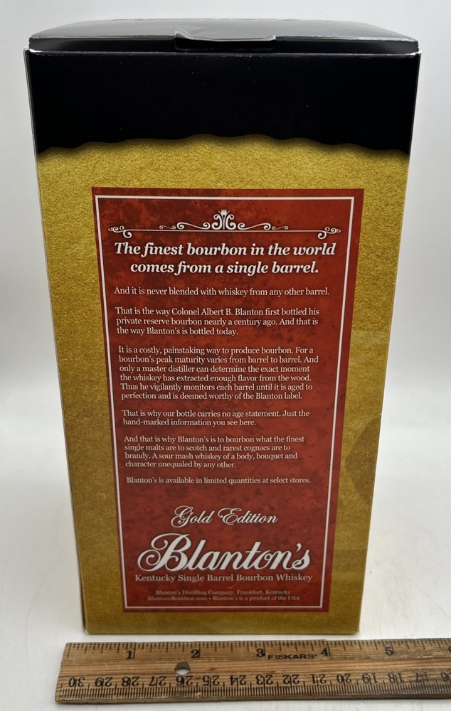 Blanton's Gold Edition Box Only Empty 750 ml