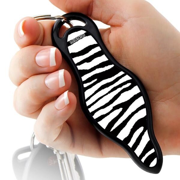Munio Self Defense Key Chain, Zebra