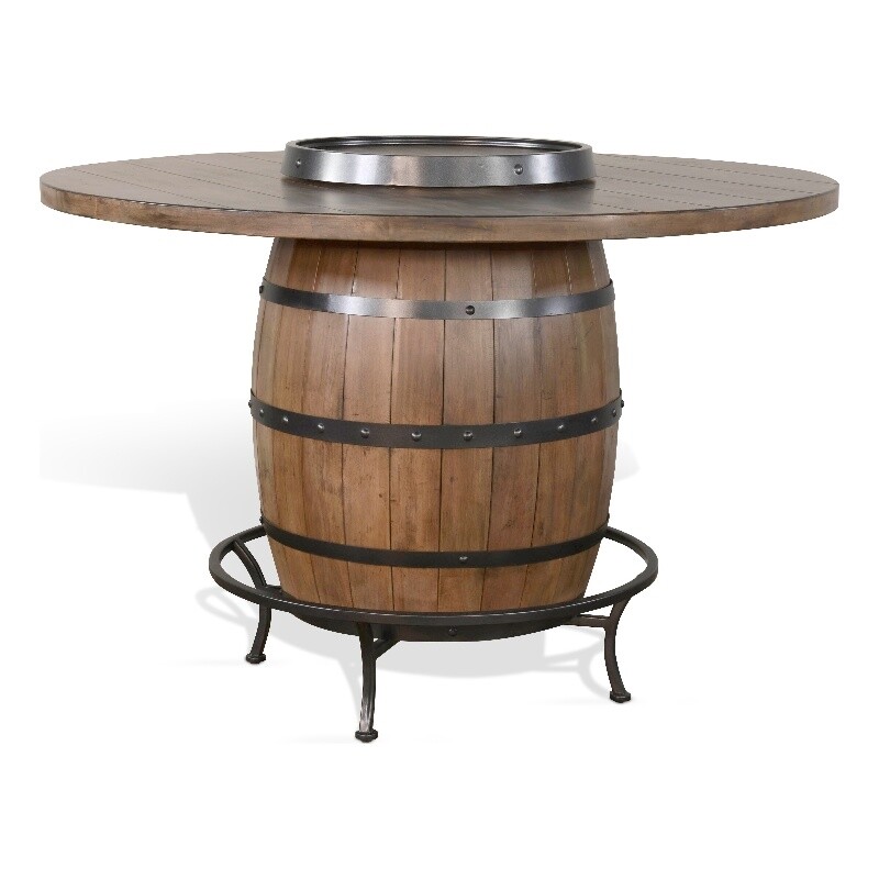 Sunny Designs Doe Valley Round Barrel Pub Table
