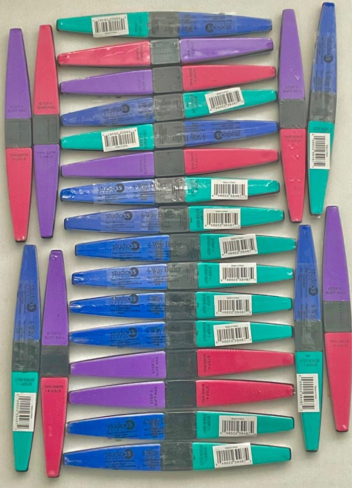 Studio 35 24 pc Pro Nail Files Buffing Buffer Wand 4 Step Block Pedicure Sanding