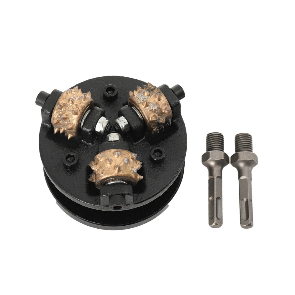 Three-Head Alloy Grinding Disc Concrete Wall Roller Plate Chiseling Hammer Head