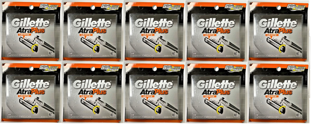 Gillette Atra Plus Refill Razor Blade Cartridges, 100 Count (Unboxed)