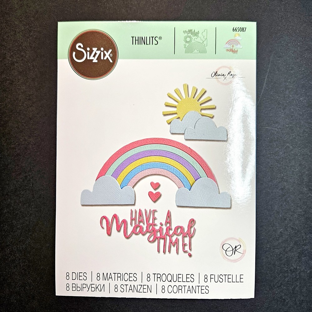 RAINBOW MAGIC Sizzix Thinlits Cutting Dies Saying Sky Promise Cloud Sun bb240