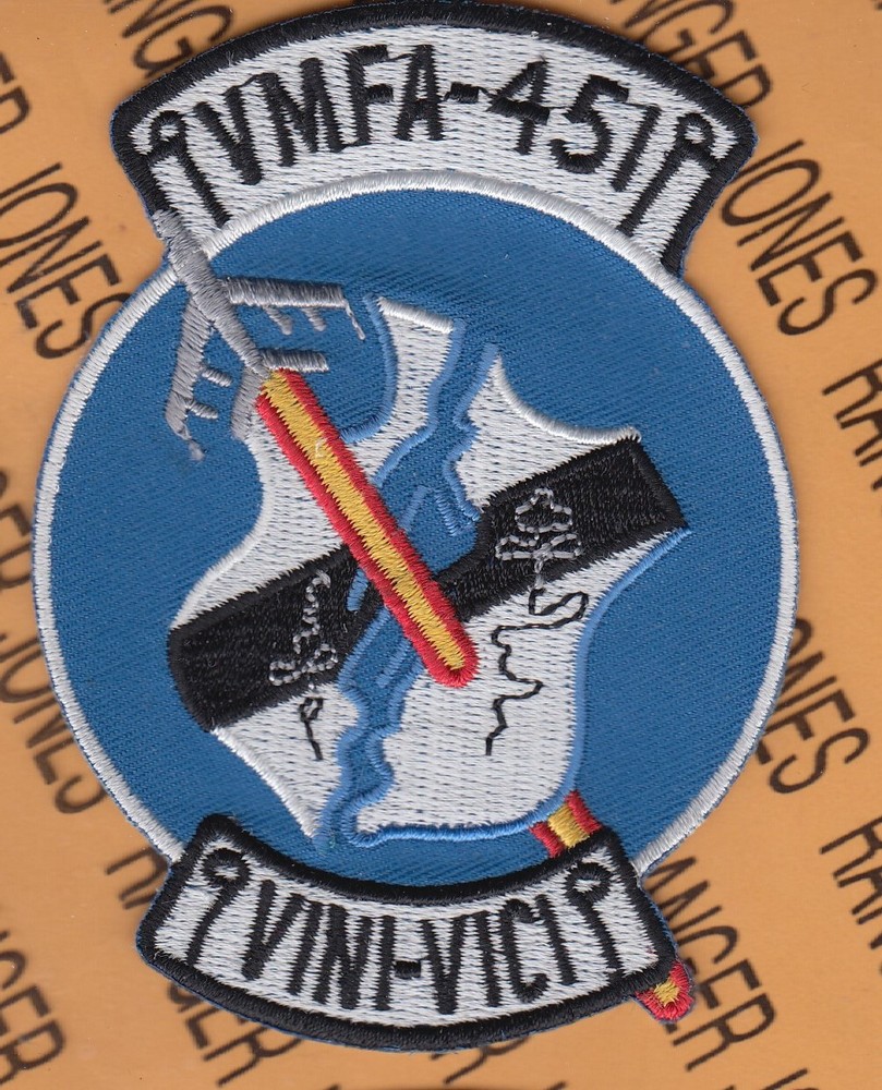 USMC Marine Corps Fighter Attack Sq VMFA - 451 ~4" patch c/e A