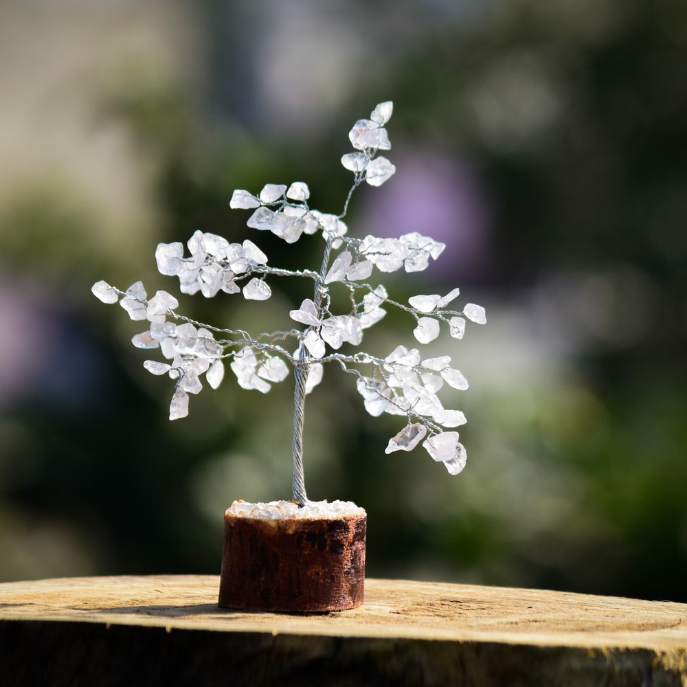 Handmade Clear Quartz gemstone tree Crystal Quartz Gemstones Crystal Tree Gift