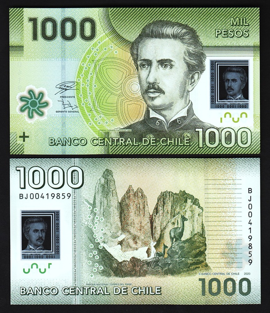 Chile 1000 Pesos 2020, UNC, POLYMER, P-161j