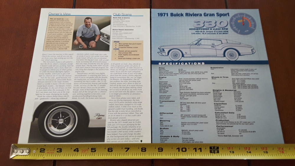 1971 BUICK RIVIERA GS ORIGINAL 2013 ARTICLE