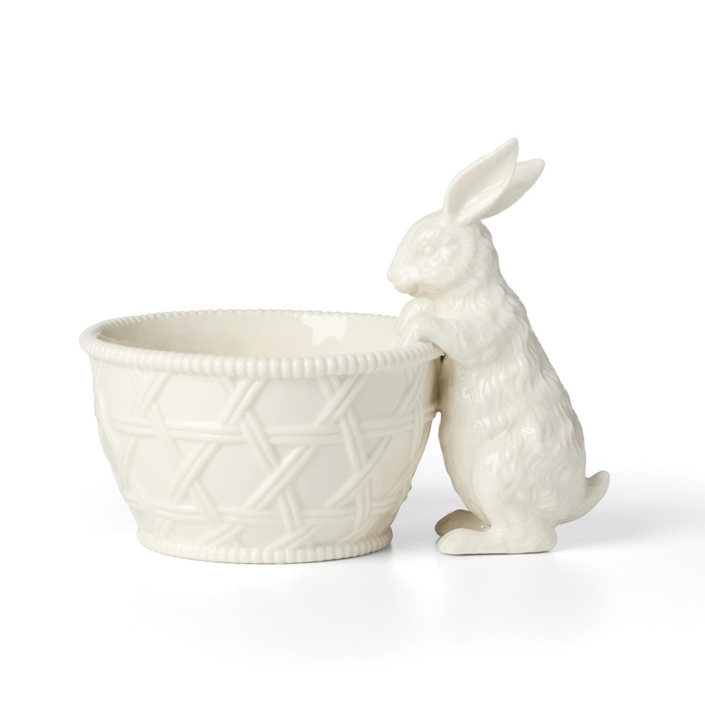 897157 Wicker Creek Bunny Candy Dish, Easter Serveware