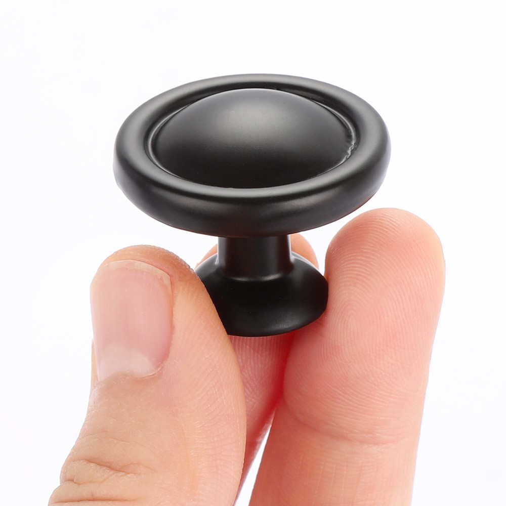 Lot Kitchen Cabinet Knobs Hardware Drawer Cupboard Handle Pulls Black Round