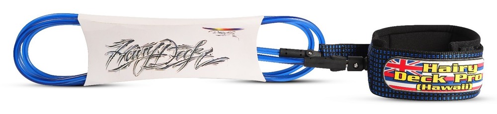 Hairy Deck Pro (Hawaii) PRO Series Surf Leash BLUE  8 FT