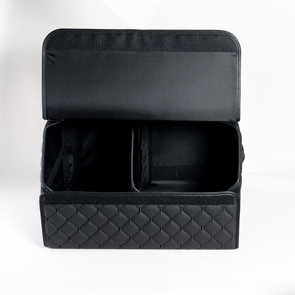 Leather Car Boot Organiser Box Large Capacity Auto Multi-Use Tools Storage Bag