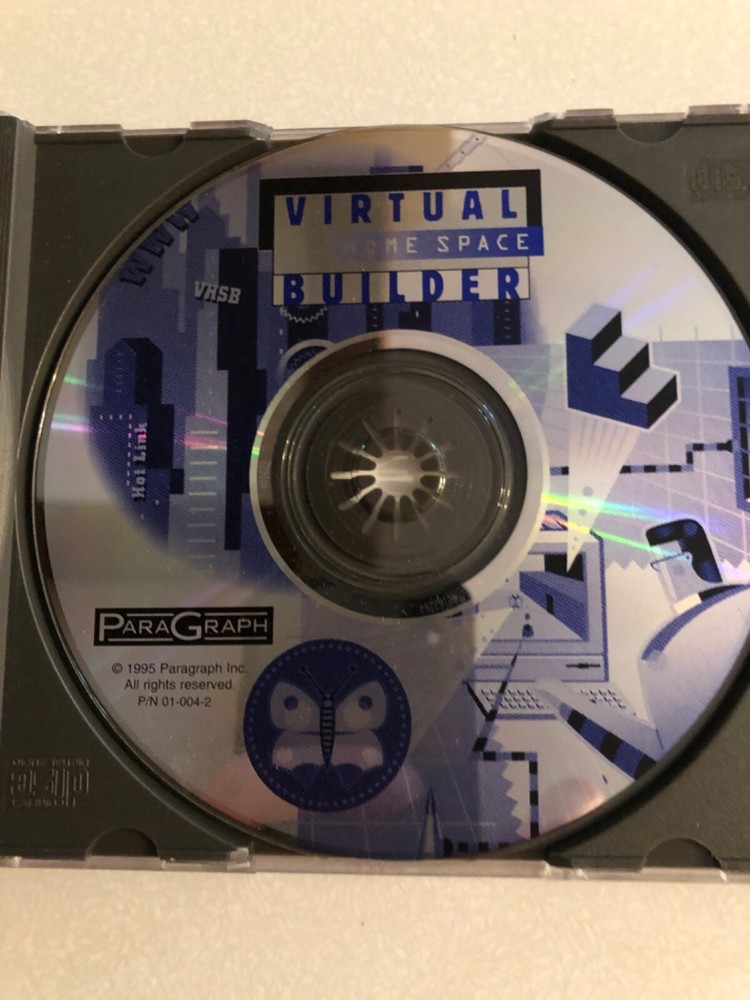Paragraph Virtual Home Space Builder 1995 CD-Rom Rare Vintage Windows Software