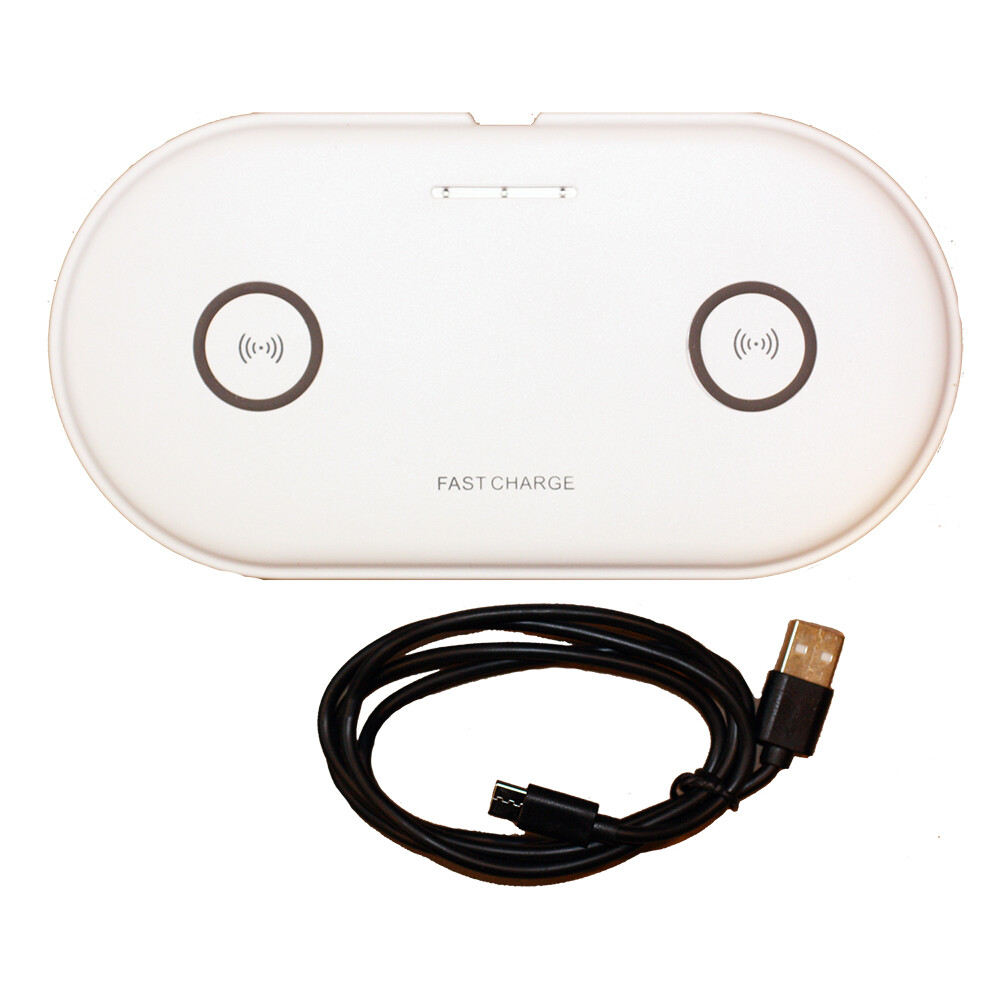 Lunasea Dual Qi Charge Pad - USB Powered