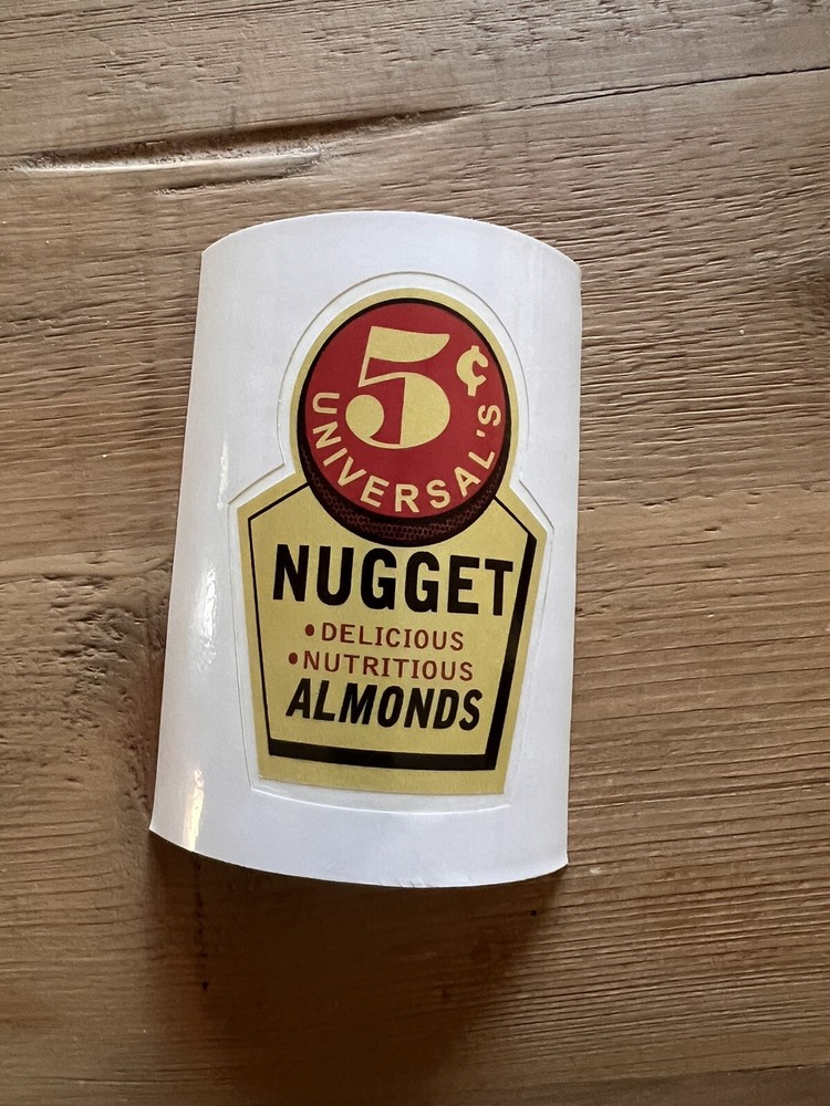 Nugget Almonds Vending Machine Sticker