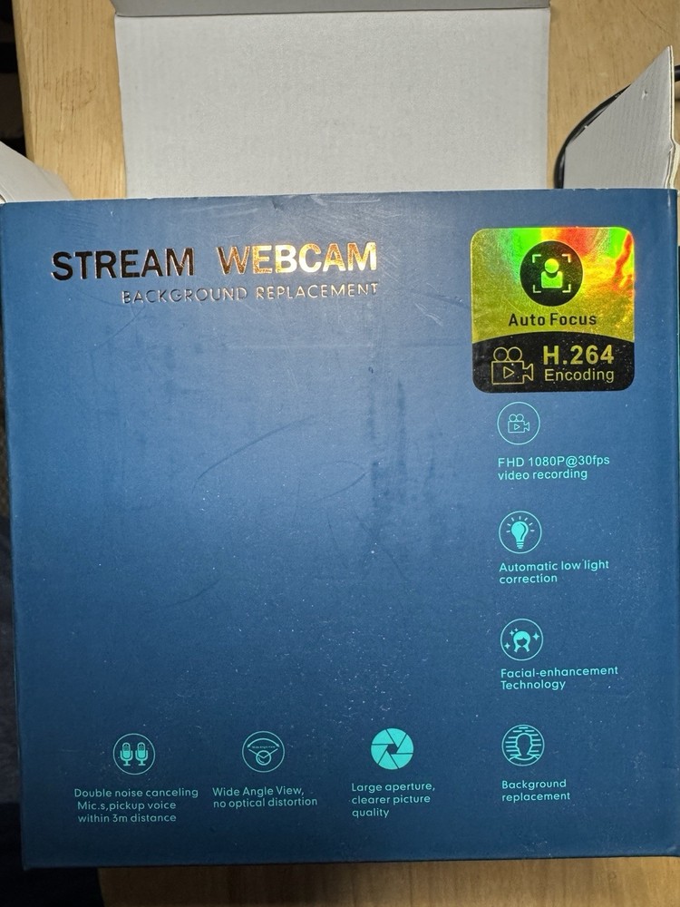 USB 1080p Webcam w/ Ring Light