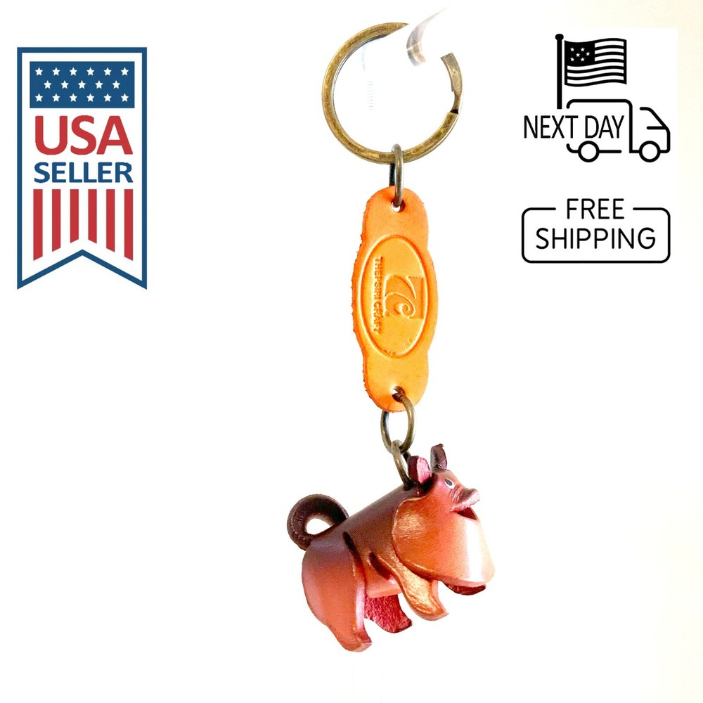 POMERANIAN Handmade Leather Keyring
