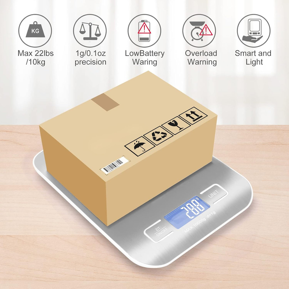 Digital Shipping Scale,Stainless Steel Panel, Accurate Portable Postal Scale ...