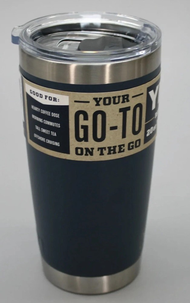YETI® Navy 20oz Stackable RAMBLER® - Authentic - Mag Lid ✈️Free Fast Shipping ✈️