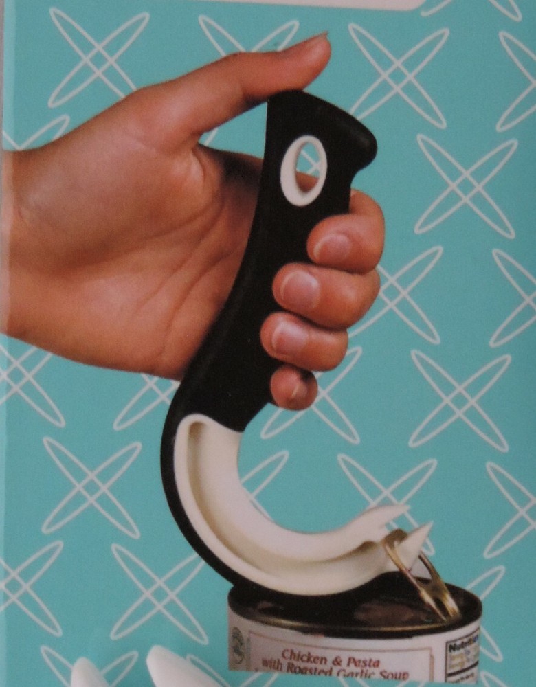 1 Easy Ring Pull Can Jar Tab Opener Top Lifter Helper Sturdy Plastic Rubber Grip