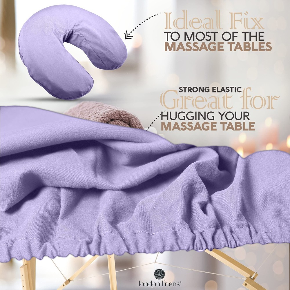 Soft Microfiber 3-Piece Massage Table Sheets - Super Lightweight, Stain and W...