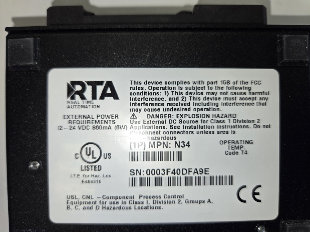 RTA 460MMBMS-N34 Protocol Gateway