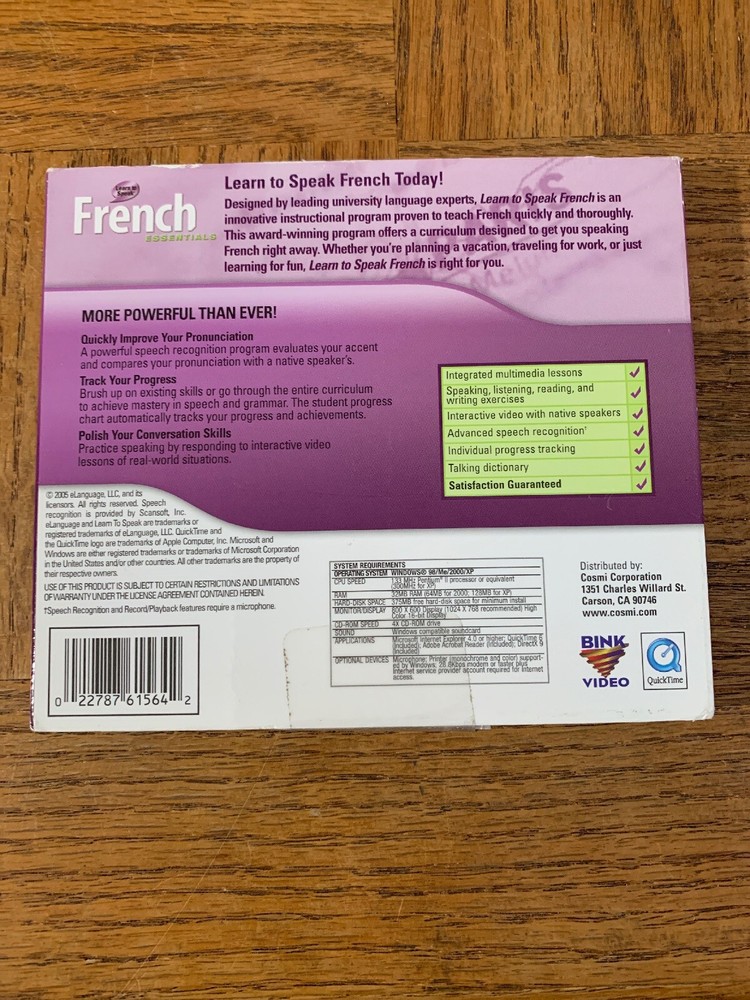 Learn To Speak French Computer Software