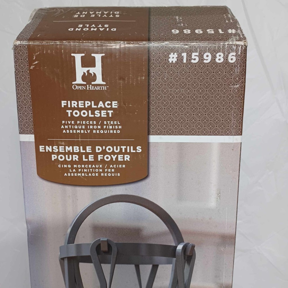 New Open Hearth Fireplace 5 piece Tool Set Panacea