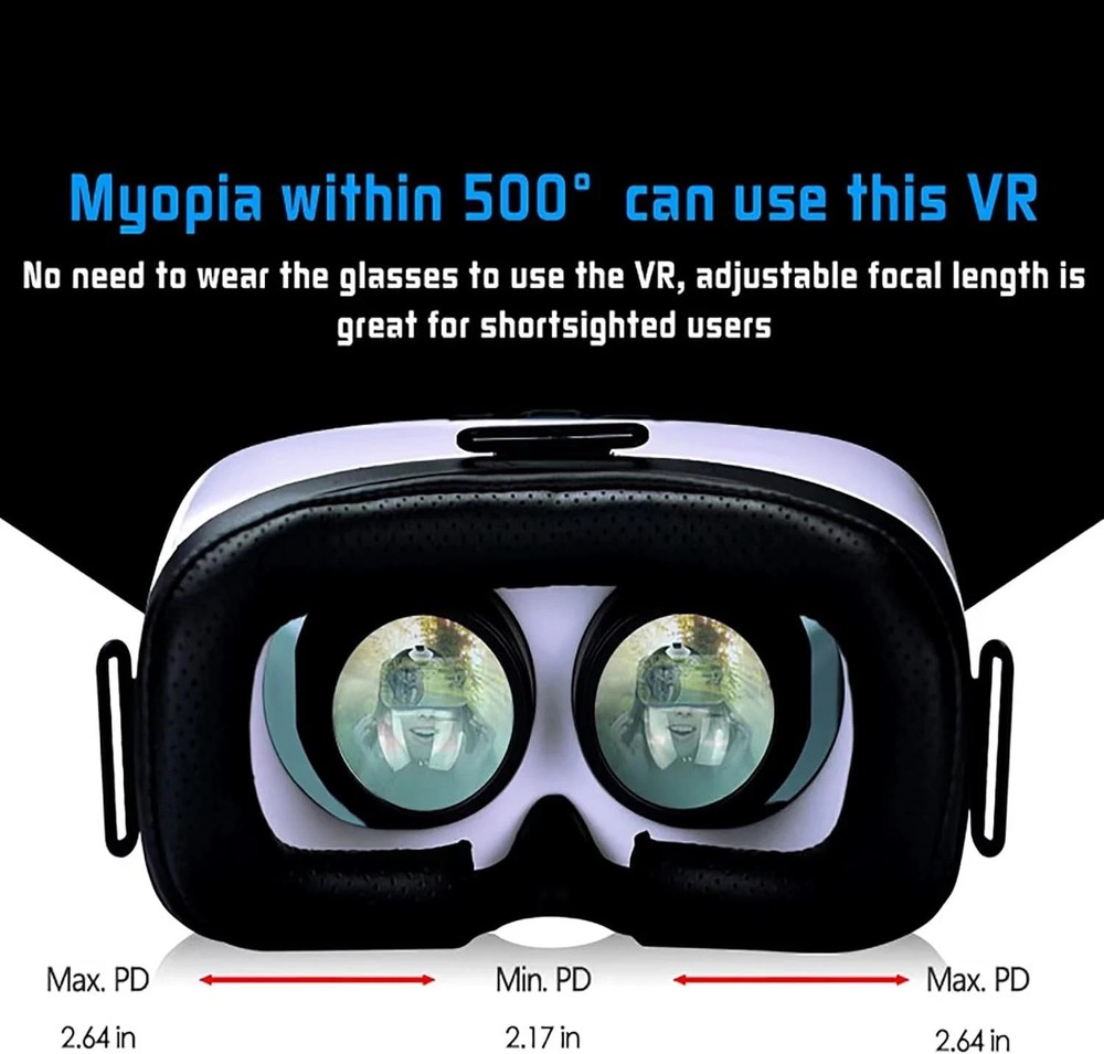 VR Headset for Phone, Compatible with Iphone Samsung and Android 3D Virtual Real