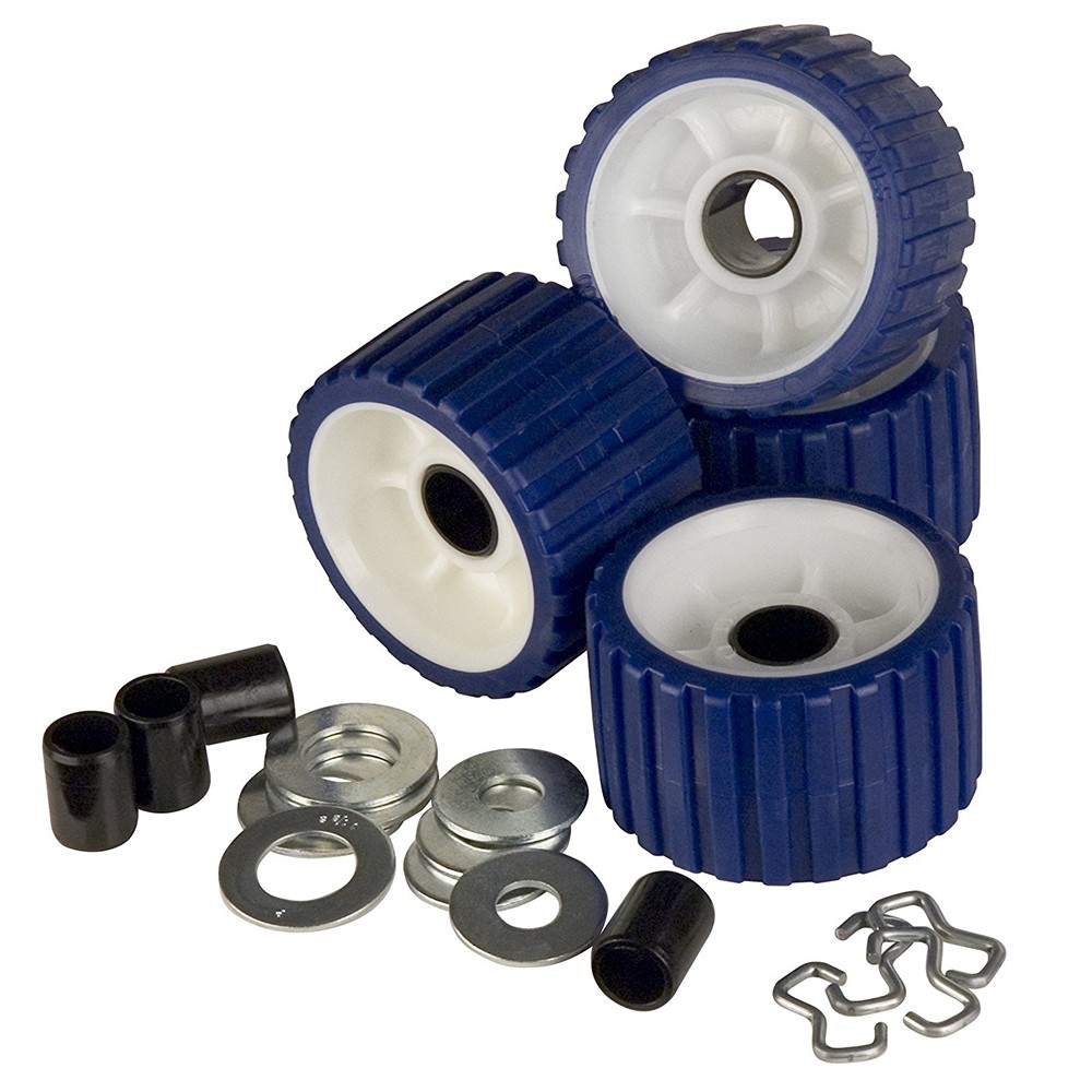 C.E. Smith Ribbed Roller Replacement Kit - 4-Pack - Blue 29320 UPC 768296006778
