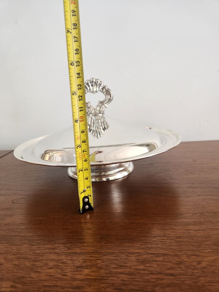 Sheffield Silver Footed Plate With Lid (SB12)